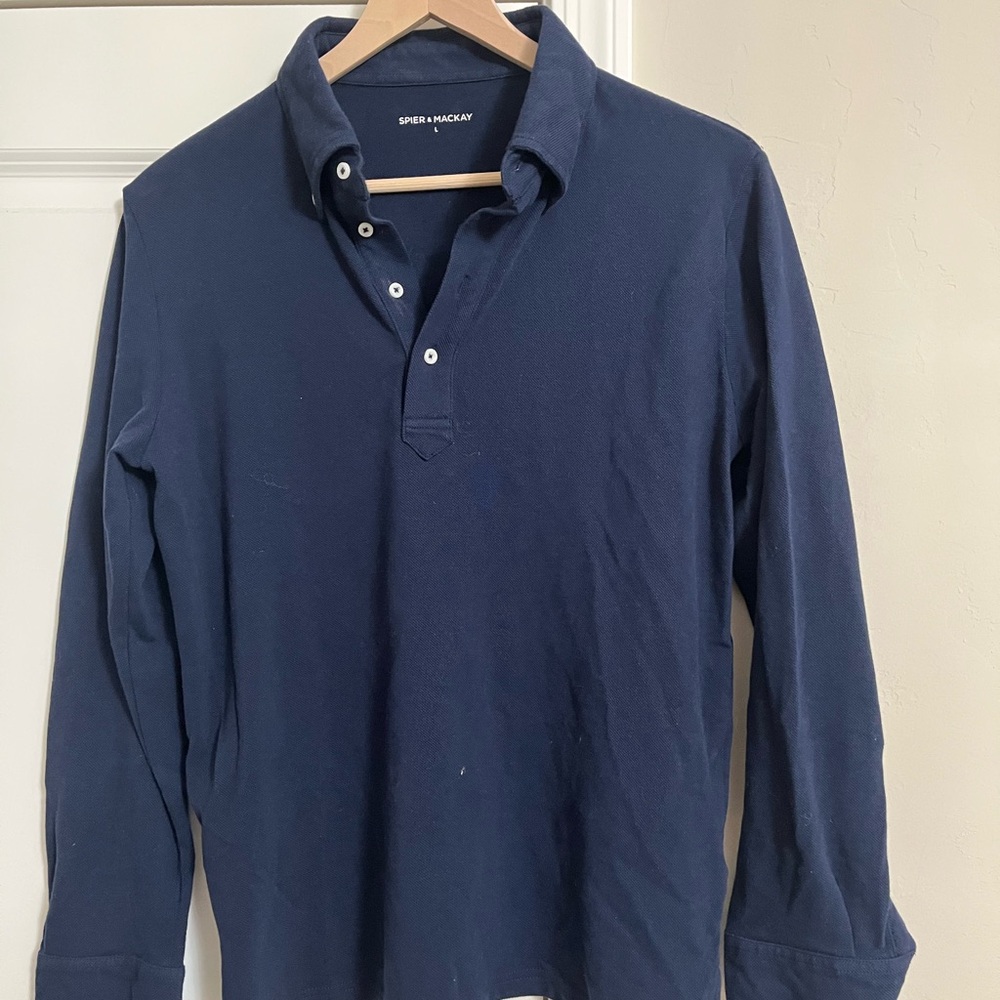 Spier and Mackay Navy Longsleeve Polo